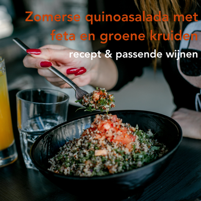 RECEPT I Quinoasalade met feta en groene kruiden